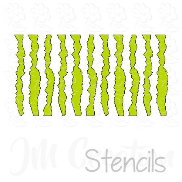 Gerissene Streifen - Stencil DIN lang
